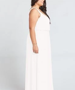 Show Me Your Mumu Kendall Maxi Dress With No Slit ~ Wedding Cake Chiffon
