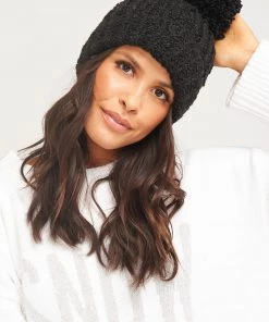 Show Me Your Mumu Katie Pom Pom Hat ~ Black