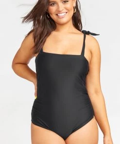 Show Me Your Mumu Beach Babe One Piece ~ Black Swim