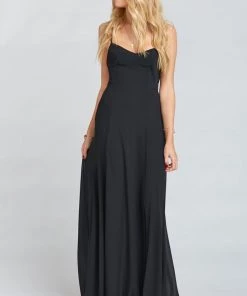 Show Me Your Mumu Wedding Guest Dresses Godshaw Goddess Gown ~ Black Chiffon