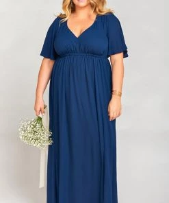 Show Me Your Mumu Emily Empire Maxi Dress ~ Rich Navy Crisp 22 Show Me Your Mumu Emily Empire Maxi Dress ~ Rich Navy Crisp