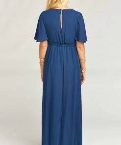 Show Me Your Mumu Emily Empire Maxi Dress ~ Rich Navy Crisp 30 Show Me Your Mumu Emily Empire Maxi Dress ~ Rich Navy Crisp
