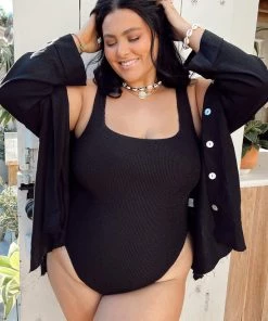 Show Me Your Mumu Johns Button Down Shirt ~ Black Linen