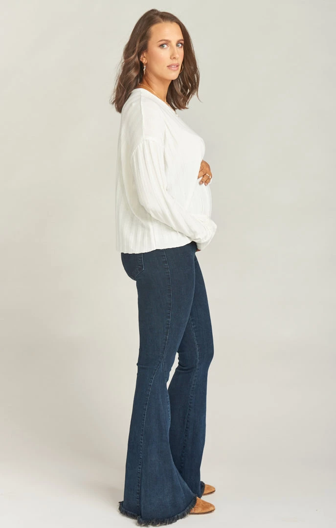 Show Me Your Mumu Denim Maternity Berkeley Bells ~ Thunder 8 Show Me Your Mumu Denim Maternity Berkeley Bells ~ Thunder