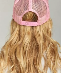 Show Me Your Mumu Accessories Mumu Trucker Hat ~ Light Pink/White