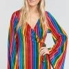 Show Me Your Mumu Caleb Romper ~ Rainbow Parade Pleat Rompers