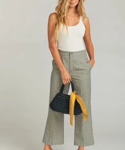 Show Me Your Mumu Bottoms Clover Straight Flare Pants ~ London Calling Plaid