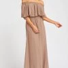 Show Me Your Mumu Hacienda Maxi Dress ~ Dune Chiffon Maternity