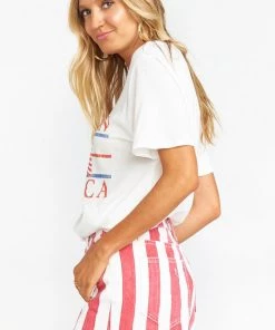 Show Me Your Mumu New Mu Arizona High Waisted Shorts ~ Candy Stripe