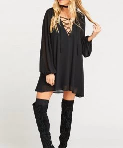 Show Me Your Mumu Thunderbird Dress ~ Black Chiffon