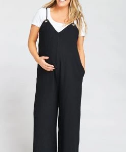 Show Me Your Mumu Jansen Jumpsuit ~ Black Linen