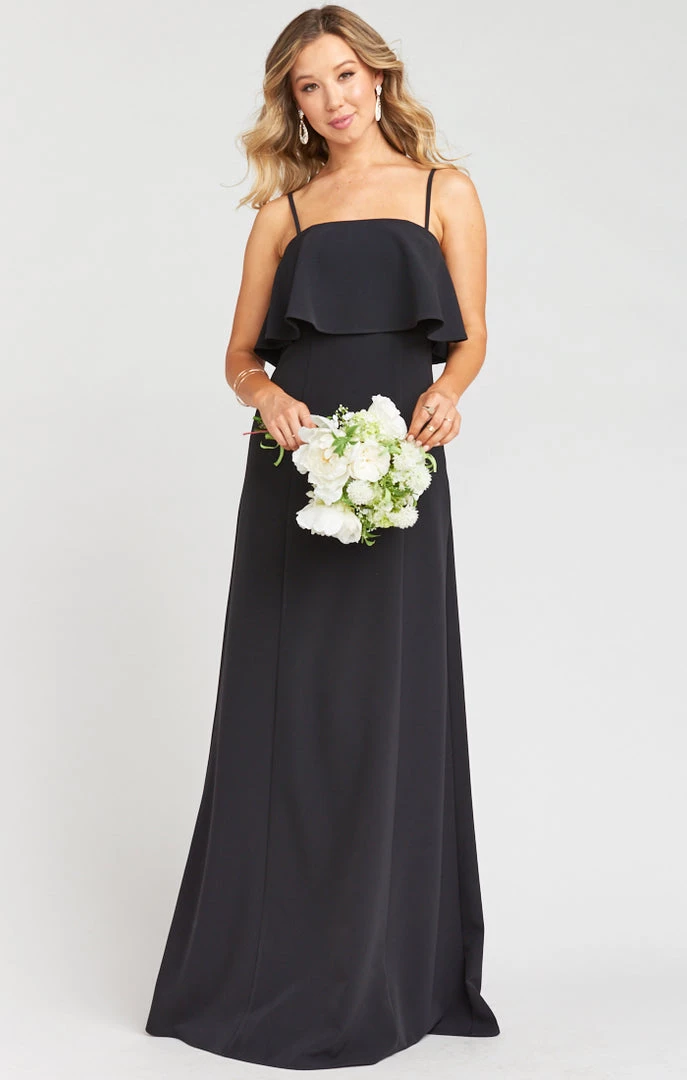 Show Me Your Mumu Monaco Ruffle Gown ~ Black Stretch Crepe Wedding Guest Dresses 6 Show Me Your Mumu Monaco Ruffle Gown ~ Black Stretch Crepe Wedding Guest Dresses