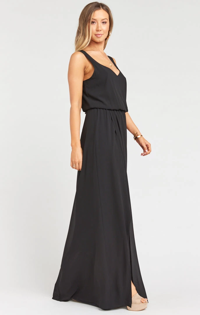 Show Me Your Mumu Kendall Maxi Dress ~ Black Chiffon Bridesmaids Dresses 4 Show Me Your Mumu Kendall Maxi Dress ~ Black Chiffon Bridesmaids Dresses