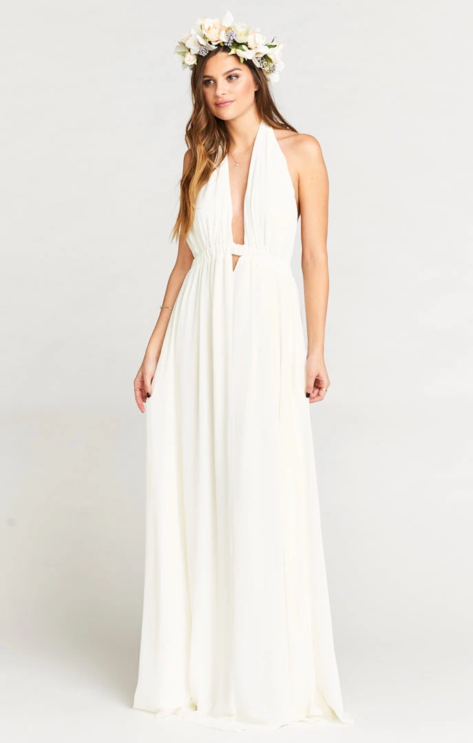 Show Me Your Mumu Luna Halter Dress ~ Wedding Cake Chiffon 3 Show Me Your Mumu Luna Halter Dress ~ Wedding Cake Chiffon