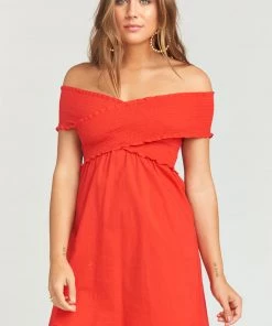 Show Me Your Mumu Mandy Smocked Dress ~ Cherry Poplin Maternity