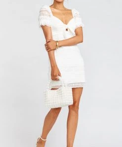 Show Me Your Mumu New Mu Cleobella X Mumu Clementine Bag ~ White Beaded