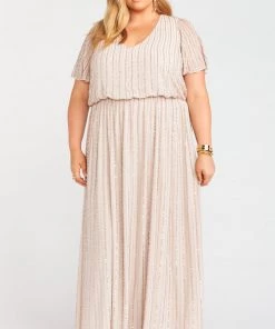 Show Me Your Mumu Michelle Flutter Maxi Dress ~ Show Me The Ring Beaded