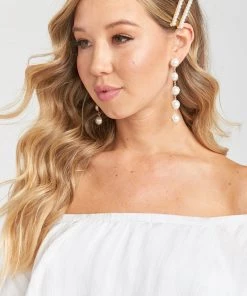 Show Me Your Mumu Vale Drop Earrings ~ Pearl/Gold