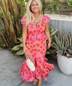 Show Me Your Mumu Reese Ruffle Dress ~ Smooch Floral New Mu