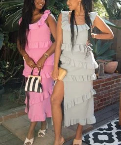 Show Me Your Mumu New Mu Greta Dress ~ Silver Sage Stretch Crepe 10 Show Me Your Mumu New Mu Greta Dress ~ Silver Sage Stretch Crepe