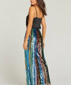 Show Me Your Mumu Leigh Pants ~ Cocktail Stripe Sequins Bottoms
