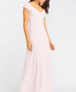 Show Me Your Mumu Zurich Knot Gown ~ Vintage Rose Stretch Crepe