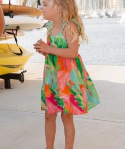Show Me Your Mumu New Mu Dodd Ruffle Dress ~ Tropics Palm