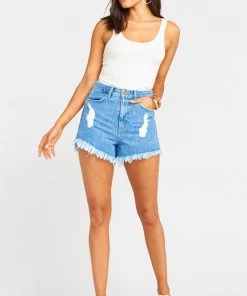 Show Me Your Mumu Houston High Waisted Shorts ~ Tide
