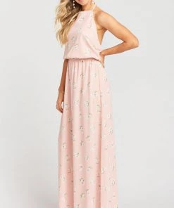 Show Me Your Mumu Heather Halter Dress ~ GWSXMUMU Blush Meadow Dresses