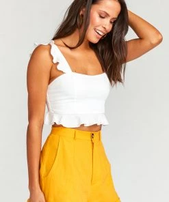 Show Me Your Mumu Stewart Shorts ~ Canary Yellow Linen