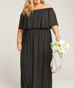 Show Me Your Mumu Hacienda Maxi Dress ~ Black Chiffon