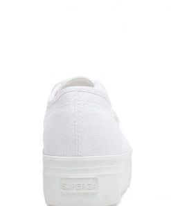 Show Me Your Mumu Superga 2790 Platform Sneakers ~ White & Rose Gold