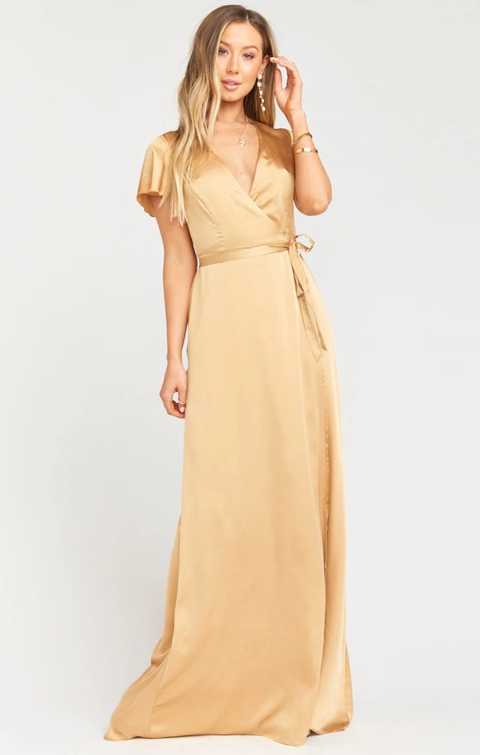 Show Me Your Mumu Noelle Wrap Dress ~ True Gold Luxe Satin Bridesmaids Dresses 4 Show Me Your Mumu Noelle Wrap Dress ~ True Gold Luxe Satin Bridesmaids Dresses