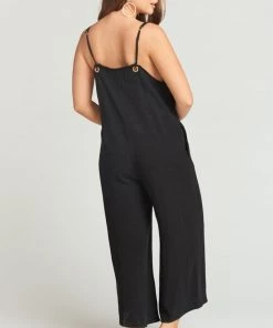 Show Me Your Mumu Jansen Jumpsuit ~ Black Linen