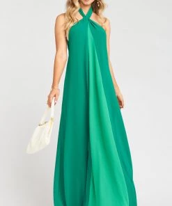 Show Me Your Mumu Twist And Turn Maxi Dress ~ Kelly Green Chiffon Clothes