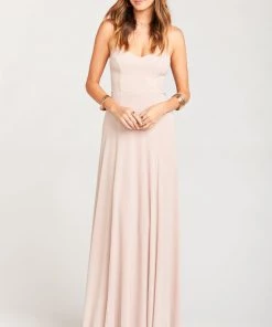 Show Me Your Mumu Godshaw Goddess Gown ~ Dancing Queen Shine Blush Bridesmaids Dresses