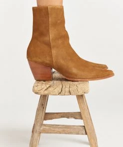Show Me Your Mumu Matisse Caty Bootie ~ Cognac Suede