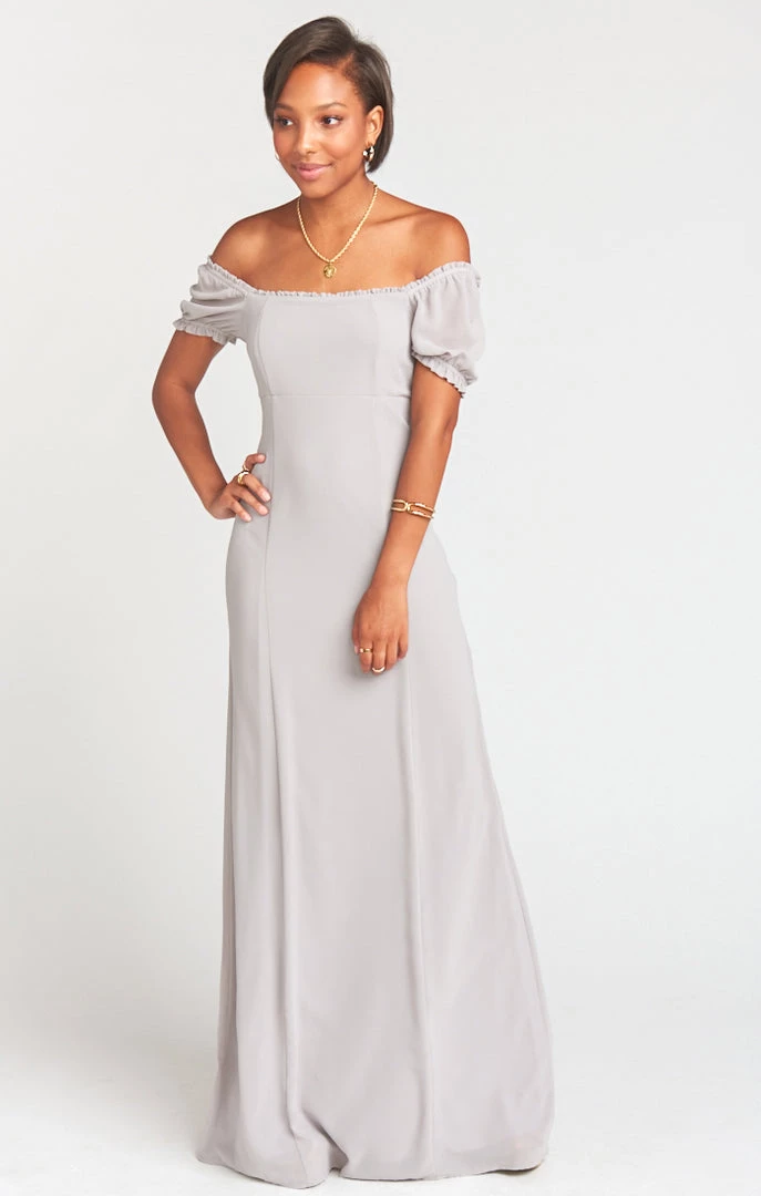 Show Me Your Mumu Brittany Maxi Dress ~ Dove Grey Chiffon 6 Show Me Your Mumu Brittany Maxi Dress ~ Dove Grey Chiffon