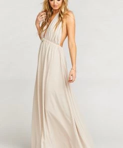 Show Me Your Mumu Luna Halter Dress ~ Show Me The Ring Crisp Bridesmaids Dresses
