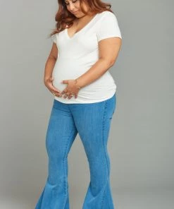 Show Me Your Mumu Maternity Berkeley Bells ~ Light Ocean