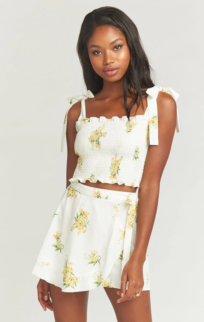 Show Me Your Mumu Ruffle Wrap Shorts ~ Sunny Side Floral Bottoms 3 Show Me Your Mumu Ruffle Wrap Shorts ~ Sunny Side Floral Bottoms