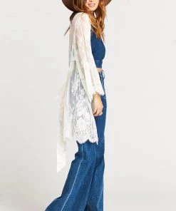Show Me Your Mumu Lilah Lace Robe ~ White Clothes