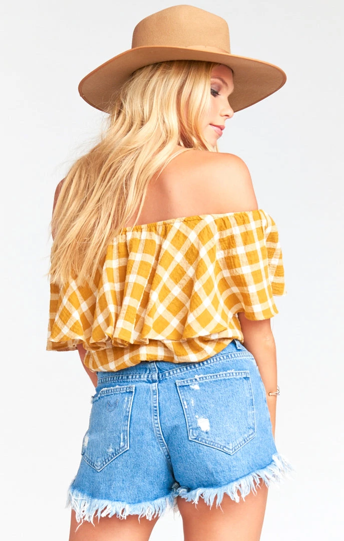 Show Me Your Mumu Bungalow Bubble ~ Check Me Gold Tops 5 Show Me Your Mumu Bungalow Bubble ~ Check Me Gold Tops