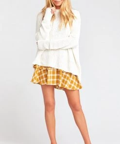 Show Me Your Mumu Anya Sweater ~ Off White Knit