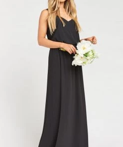 Show Me Your Mumu Kendall Maxi Dress ~ Black Chiffon Bridesmaids Dresses