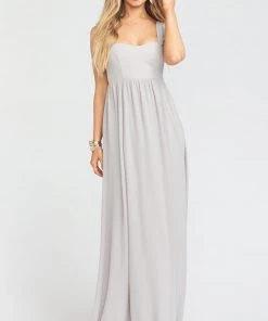 Show Me Your Mumu June Maxi Dress ~ Dove Grey Chiffon