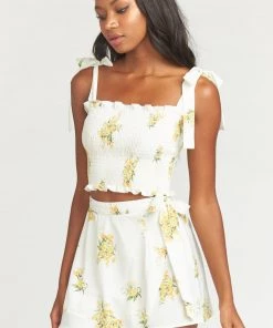 Show Me Your Mumu Ruffle Wrap Shorts ~ Sunny Side Floral Bottoms