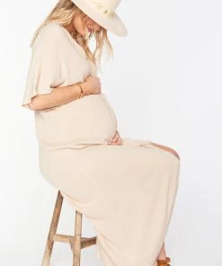 Show Me Your Mumu New Mu Get Twisted Maxi Dress ~ Stone