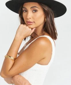 Show Me Your Mumu New Mu Lack Of Color Celestial Wide Brim Hat ~ Black