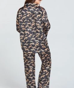 Show Me Your Mumu Paige PJ Set With Eye Mask ~ Mucci Cat Black Clothes